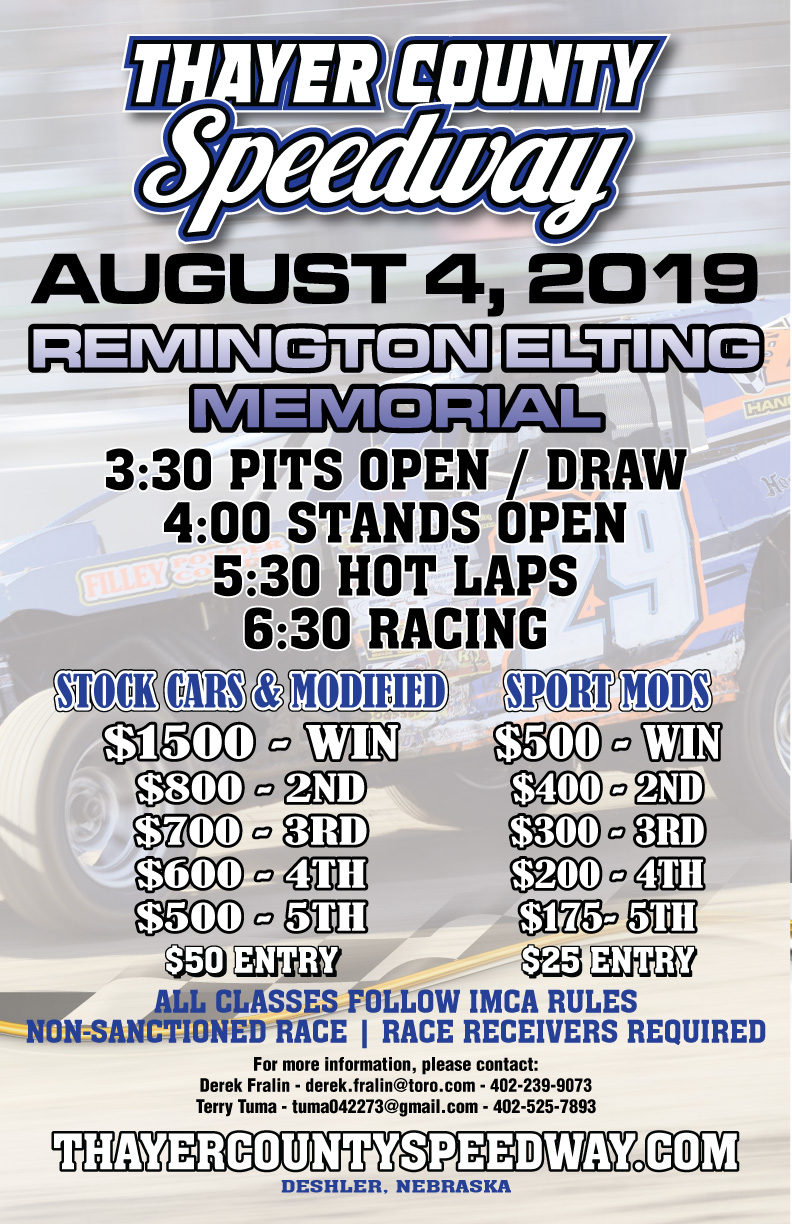 Thayer County Fair in Deshler Nebraska August 8, 9, 10 2019